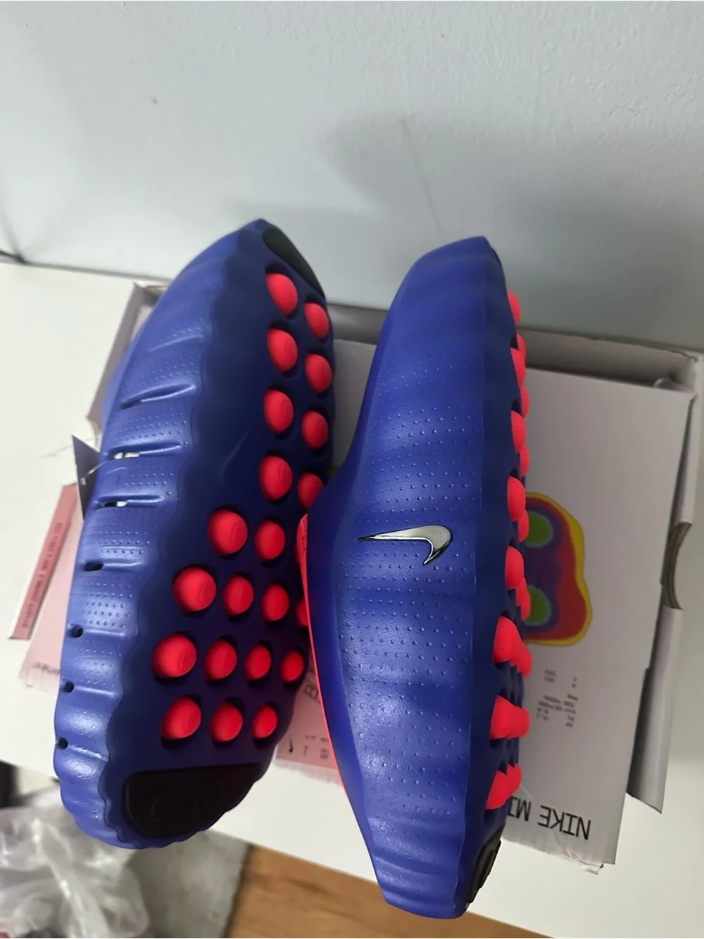 Nike Kids Slip-On Clogs in Blue with Pink Accents